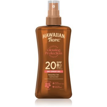 Hawaiian Tropic Glowing Protection Dry Oil Spray gel cu protectie solara hidratant SPF 20 - imagine 2